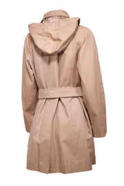 Current Boutique-Burberry - Beige Hooded Trench Coat Sz 10P