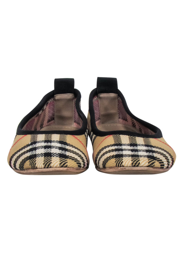 Current Boutique-Burberry - Beige Signature Plaid Flat Shoes Sz 7.5