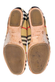 Current Boutique-Burberry - Beige Signature Plaid Flat Shoes Sz 7.5