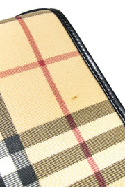 Current Boutique-Burberry - Beige Signature Plaid Haymarket Baguette Shoulder Bag