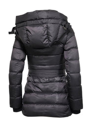 Current Boutique-Burberry - Black Belted Puffer Coat w/ Goose Down Sz XXS