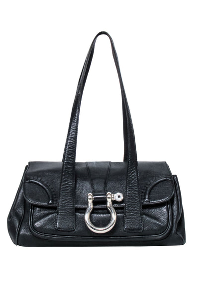 Current Boutique-Burberry - Black Leather Shoulder Bags