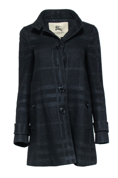 Current Boutique-Burberry - Black Tweed Coat Sz 4