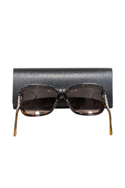 Current Boutique-Burberry - Brown Rounded Square Sunglasses w/ Signature Plaid Sides