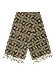 Current Boutique-Burberry - Green & Brown Plaid Cashmere Scarf