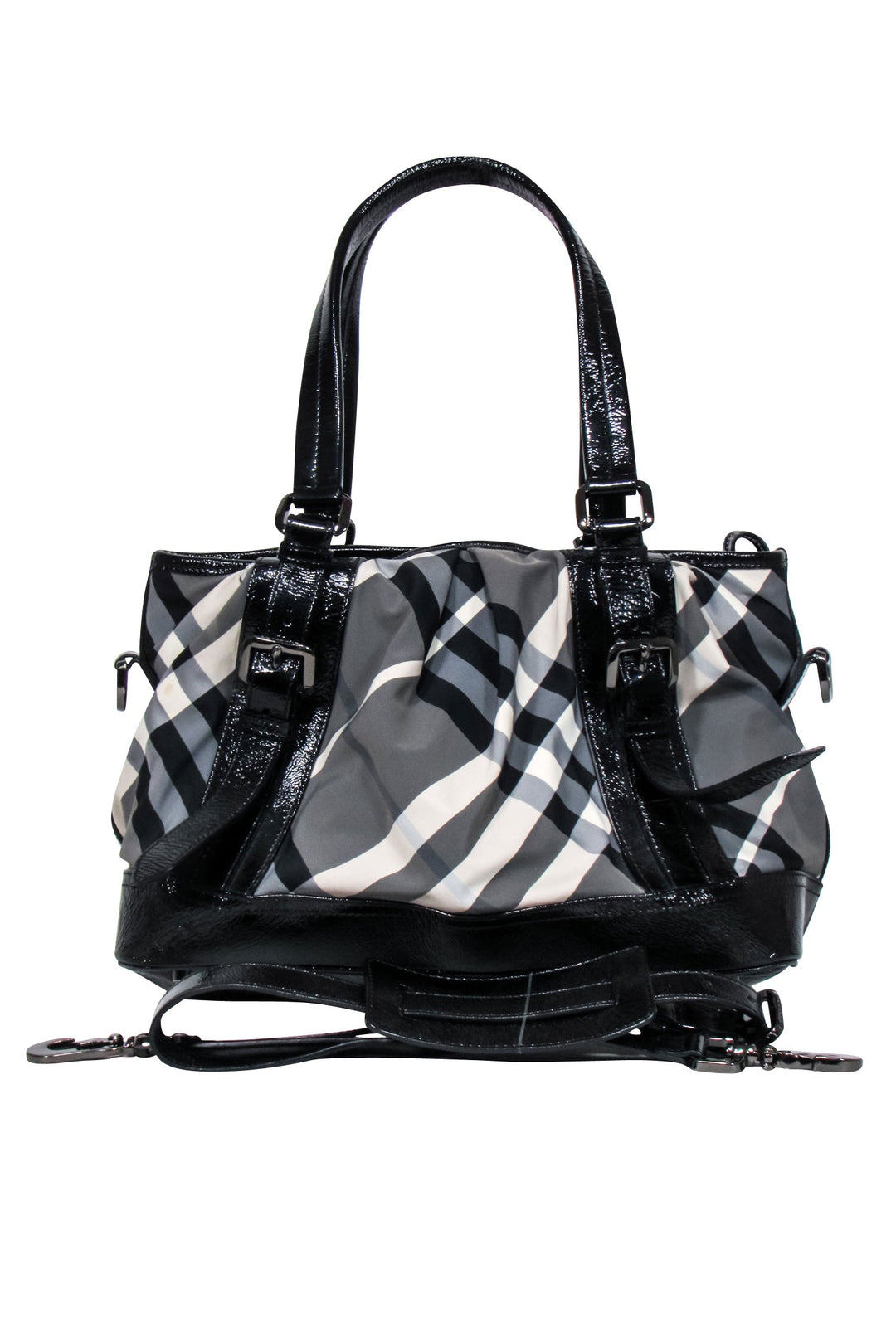 Burberry black plaid bag online