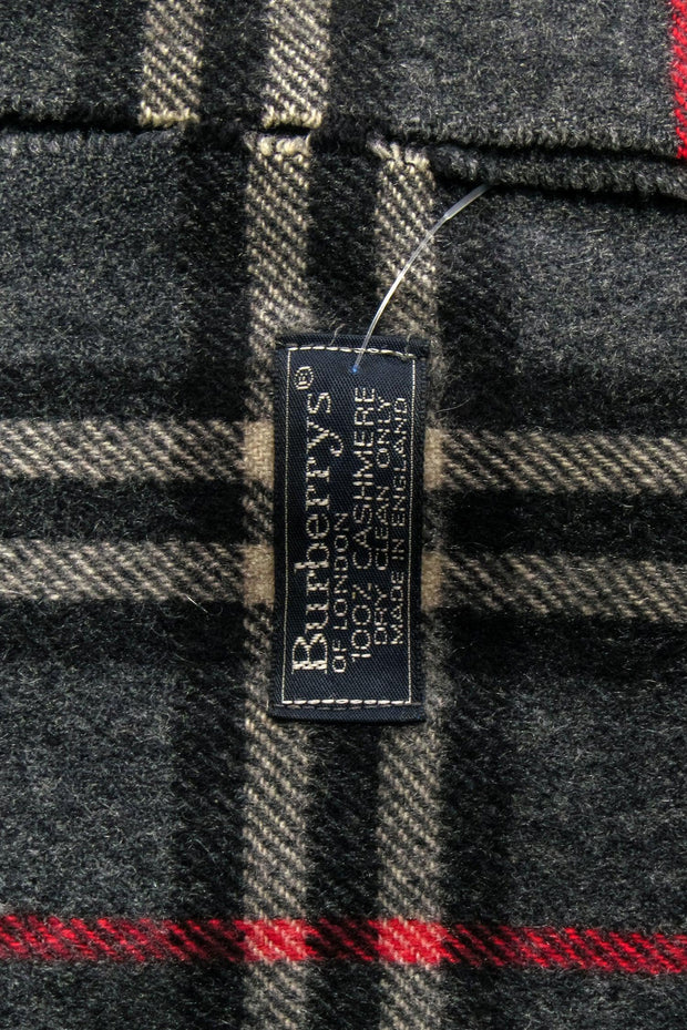 Current Boutique-Burberry - Grey, Black, & Red Plaid Cashmere Scarf