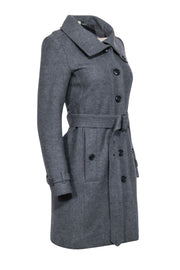 Current Boutique-Burberry - Grey Wool Blend Tailored Coat Sz 2