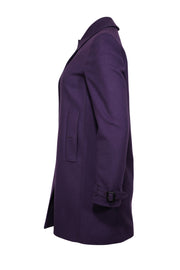Current Boutique-Burberry - Purple Wool Blend Coat Sz 4