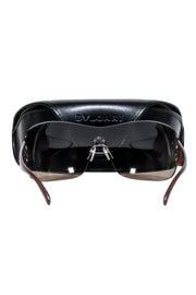 Current Boutique-Bvlgari - Brown Lens Large Shield Sunglasses