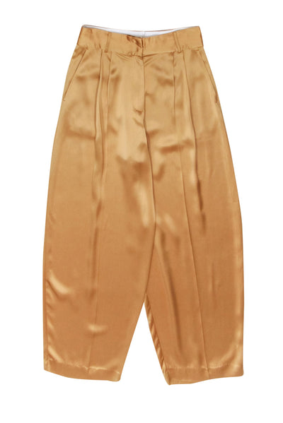 Current Boutique-By Malene Birger - Gold Satin Dress Pants Sz 10