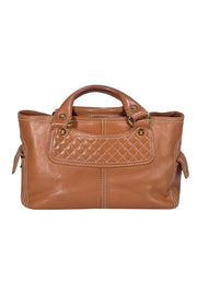 Celine - Tan Leather Quilted Detail Handbag