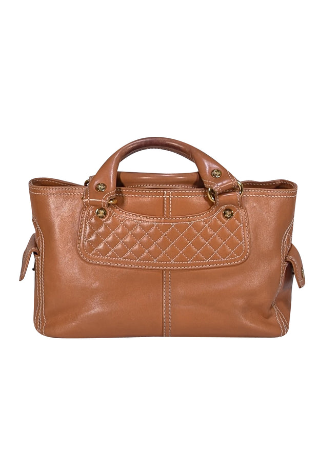 Celine - Tan Leather Quilted Detail Handbag