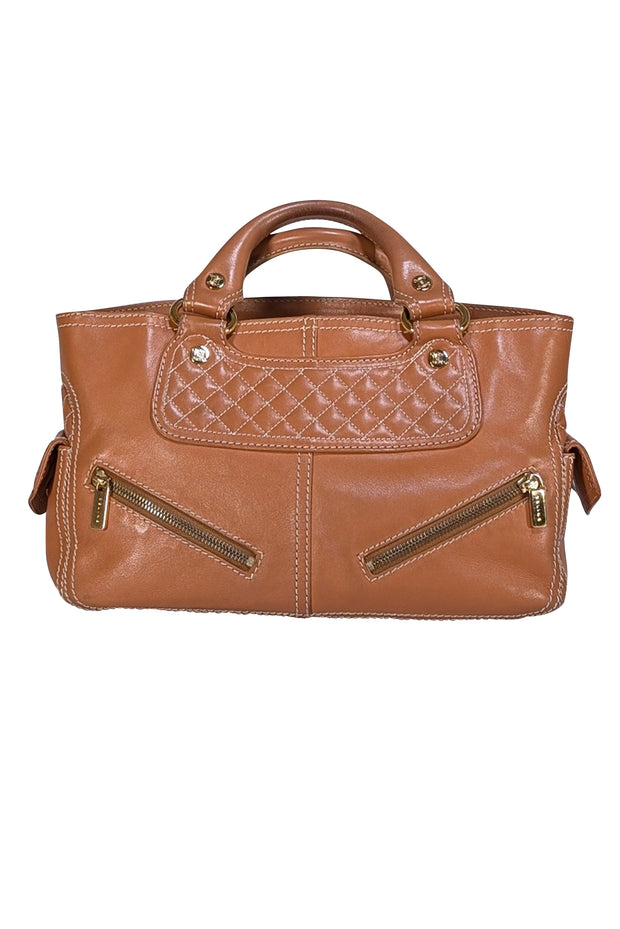 Celine - Tan Leather Quilted Detail Handbag
