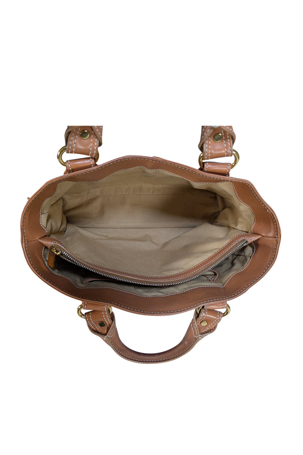 Celine - Tan Leather Quilted Detail Handbag