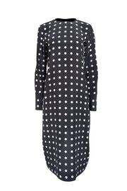 Equipment - Black w/ Cream Polka Dot Print Silk Dress Sz S