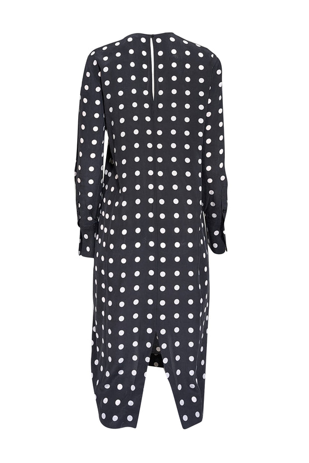 Equipment - Black w/ Cream Polka Dot Print Silk Dress Sz S