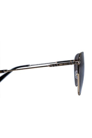 Jimmy Choo - Brown & Gold Aviator Sunglasses - Current Boutique