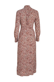 Equipment - Red, White, Pink, & Black Mini Leopard Print Maxi Shirt Dress Sz S - Current Boutique