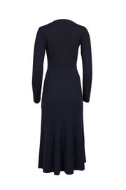 Equipment - Navy Ribbed Knit Maxi Dress Sz S - Current Boutique