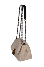 Longchamp - Ivory Shearling Front Flap Crossbody Bag LONGCHAMP Purse main image 2