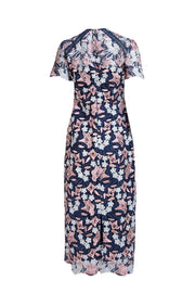 Shoshanna - Navy, Pink, & White Floral Lace Short Sleeve Dress Sz 6