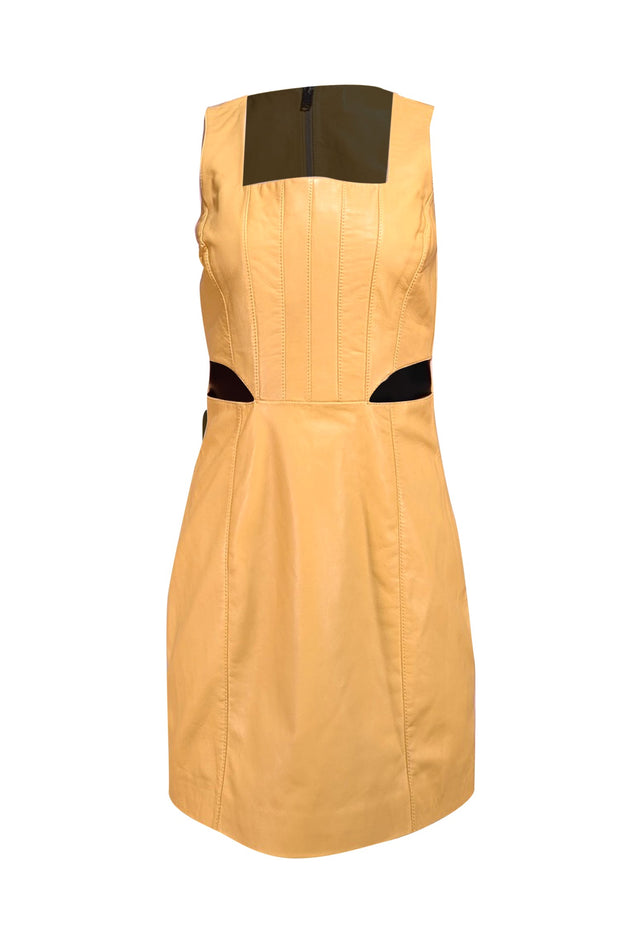Walter Baker - Pale Yellow Lamb Leather Gemini Dress Sz 2 Walter Baker - Pale Yellow Lamb Leather Gemini Dress Sz 2