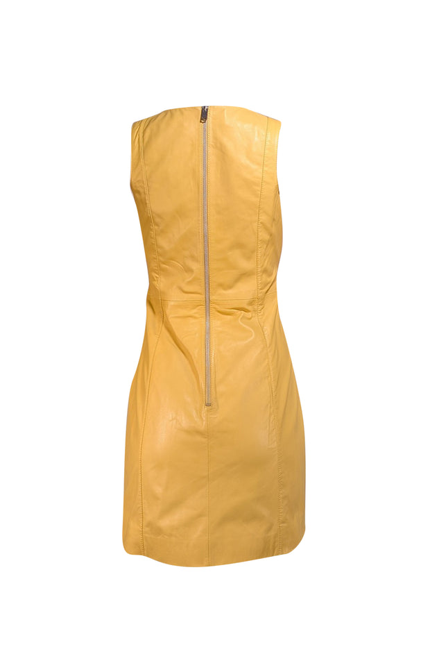 Walter Baker - Pale Yellow Lamb Leather "Gemini" Dress Sz 2 Walter Baker - Pale Yellow Lamb Leather "Gemini" Dress Sz 2