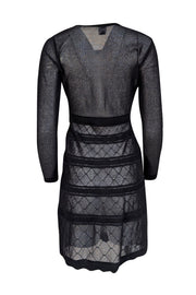 Missoni - Black Knit Semi-Sheer Long Sleeve Dress Sz S - Current Boutique