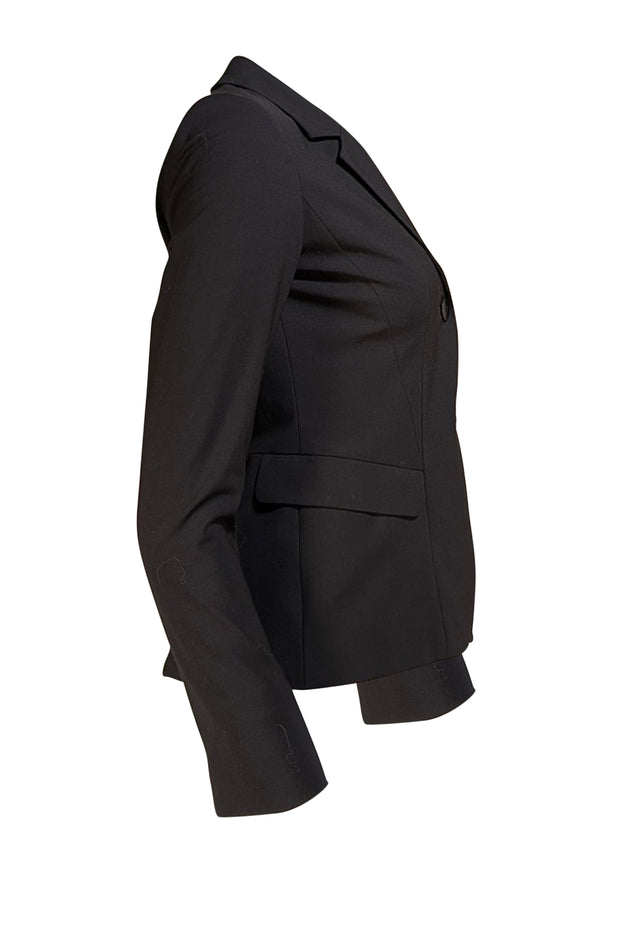 Lafayette 148 - Black Wool Two-Button Blazer Sz 0 - Current Boutique