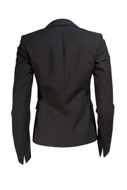 Lafayette 148 - Black Wool Two-Button Blazer Sz 0 - Current Boutique