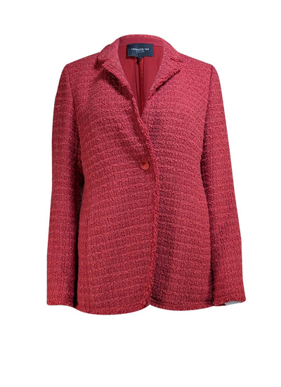 Lafayette 148 - Rust Red Boucle Blazer Sz 8 - Current Boutique