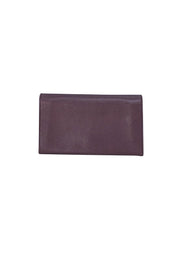 Ferragamo - Purple Saffiano Leather Long Wallet - Current Boutique