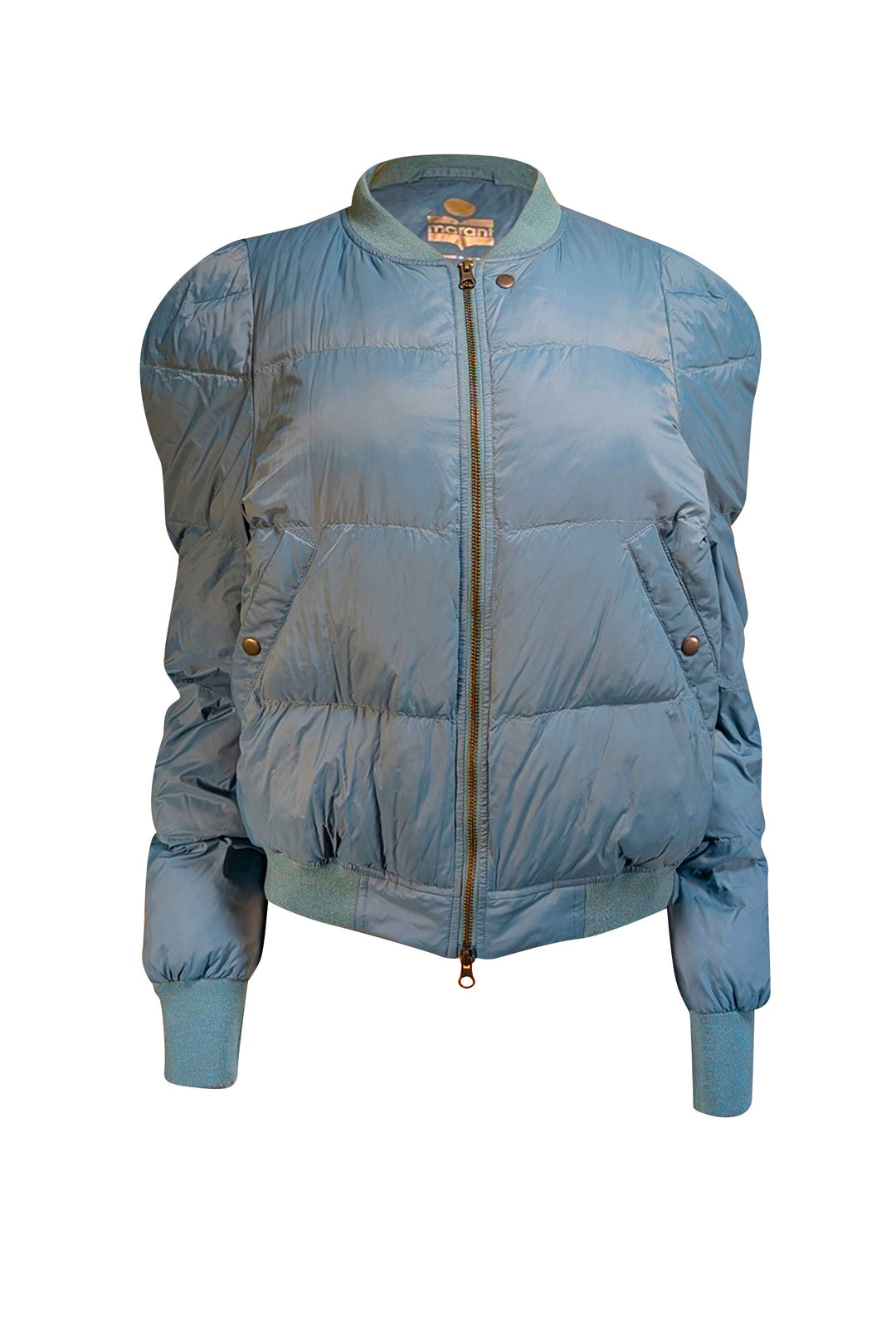 Isabel Marant - Blue Teal Puffer Jacket Sz 10 | Current Boutique