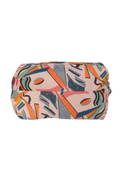 Lafayette 148 - Beige & Multi Color Print Canvas Tote - Current Boutique