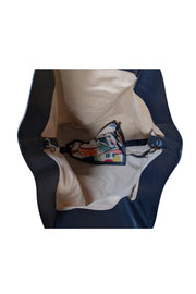 Lafayette 148 - Beige & Multi Color Print Canvas Tote - Current Boutique