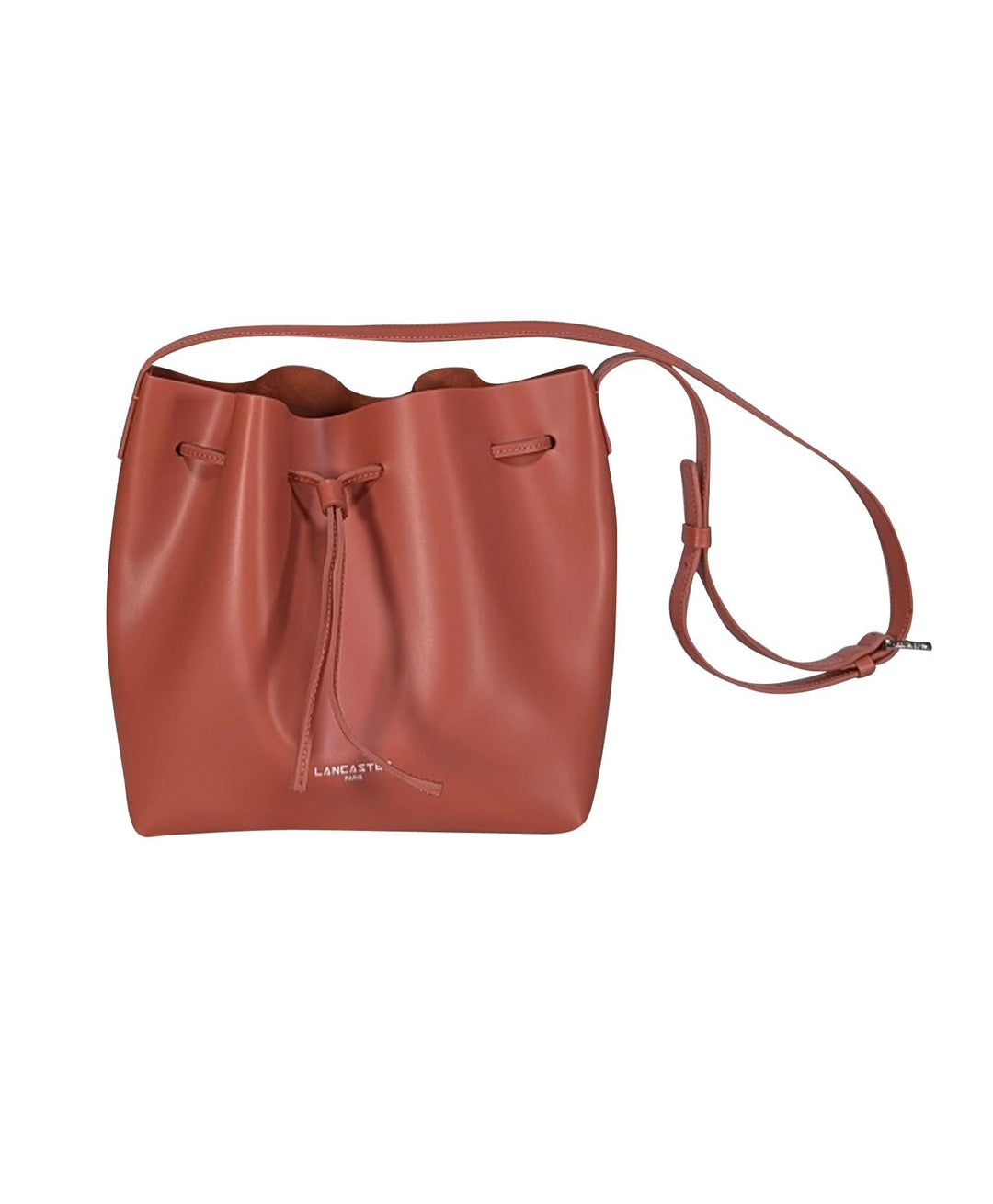 Lancaster Paris - Rust Orange Leather Bucket Bag | Current Boutique
