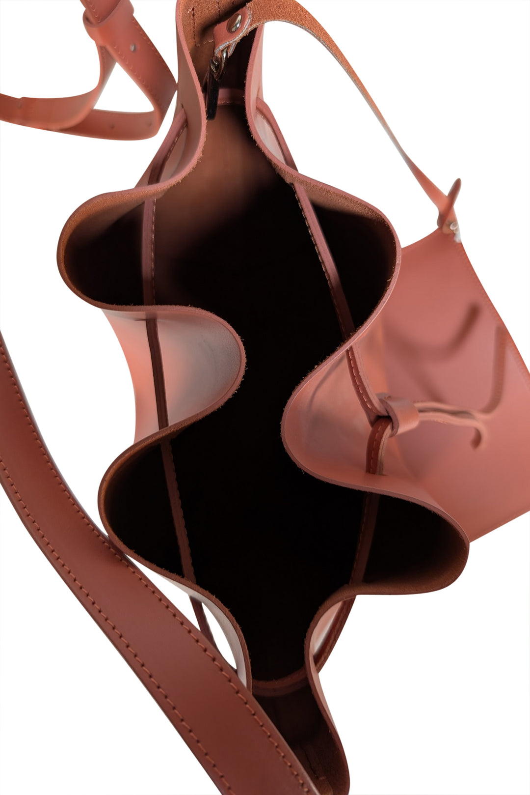 Lancaster Paris - Rust Orange Leather Bucket Bag | Current Boutique