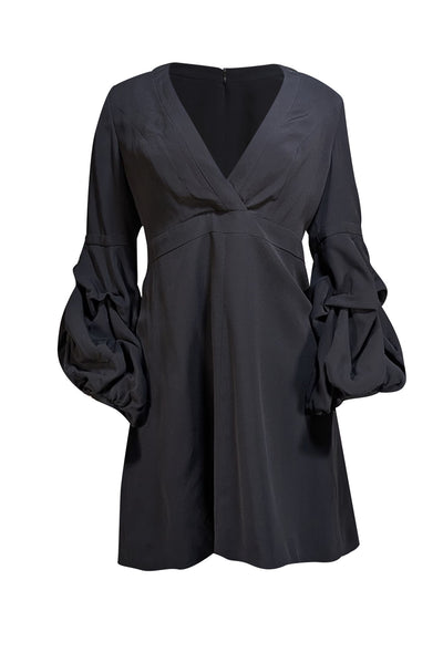 Alexis - Black Long Gathered Sleeve Mini "Fia" Sz XL Alexis - Black Long Gathered Sleeve Mini "Fia" Sz XL