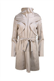 Soia & Kyo - Beige Hooded Trench Coat Sz L