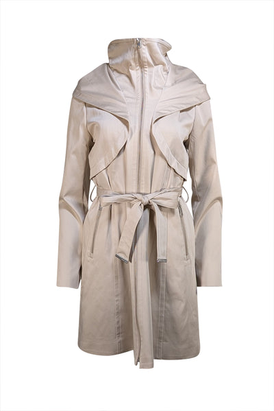 Soia & Kyo - Beige Hooded Trench Coat Sz L