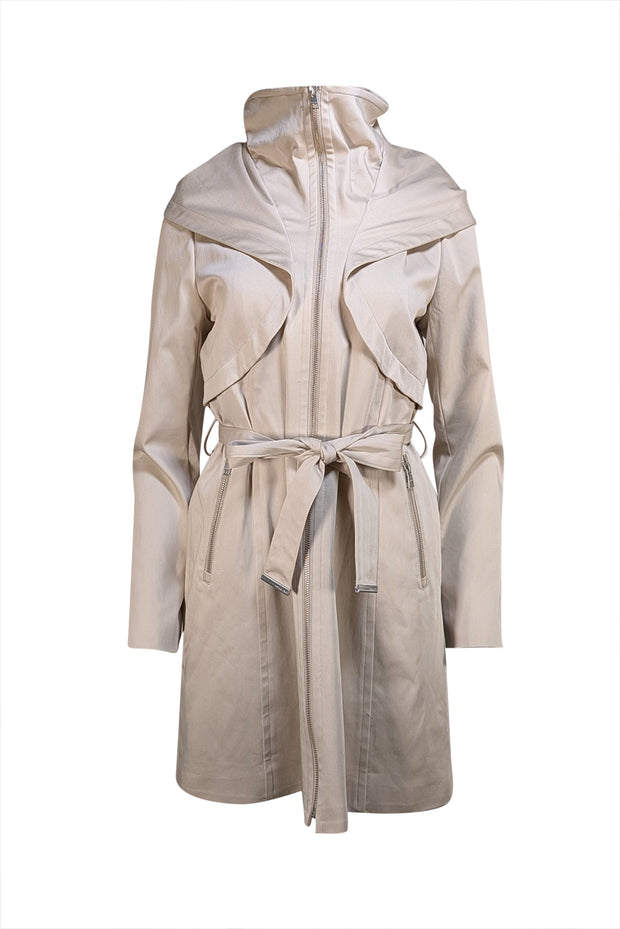 Soia & Kyo - Beige Hooded Trench Coat Sz L