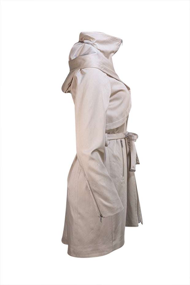 Soia & Kyo - Beige Hooded Trench Coat Sz L