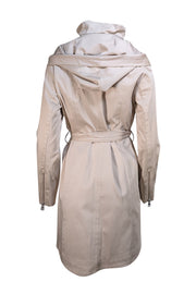 Soia & Kyo - Beige Hooded Trench Coat Sz L