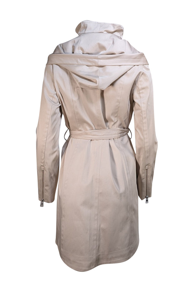 Soia & Kyo - Beige Hooded Trench Coat Sz L