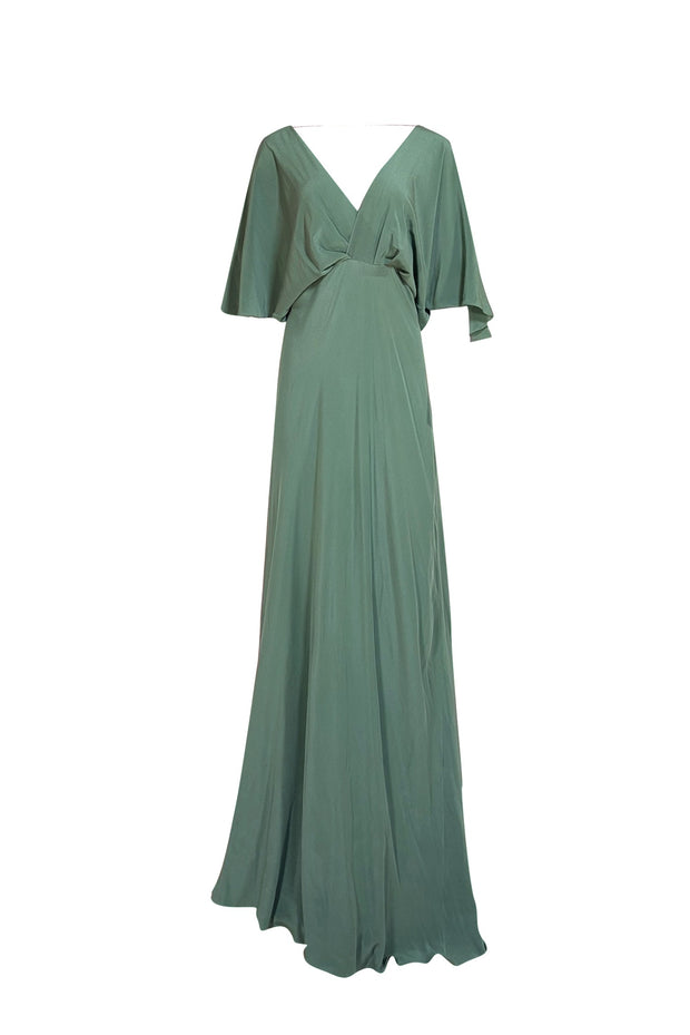 Cortana - Green Tie-Back Maxi Dress Sz 8 - Current Boutique