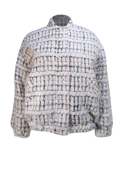 IRO - White, Grey, & Silver Bomber Jacket Sz 2