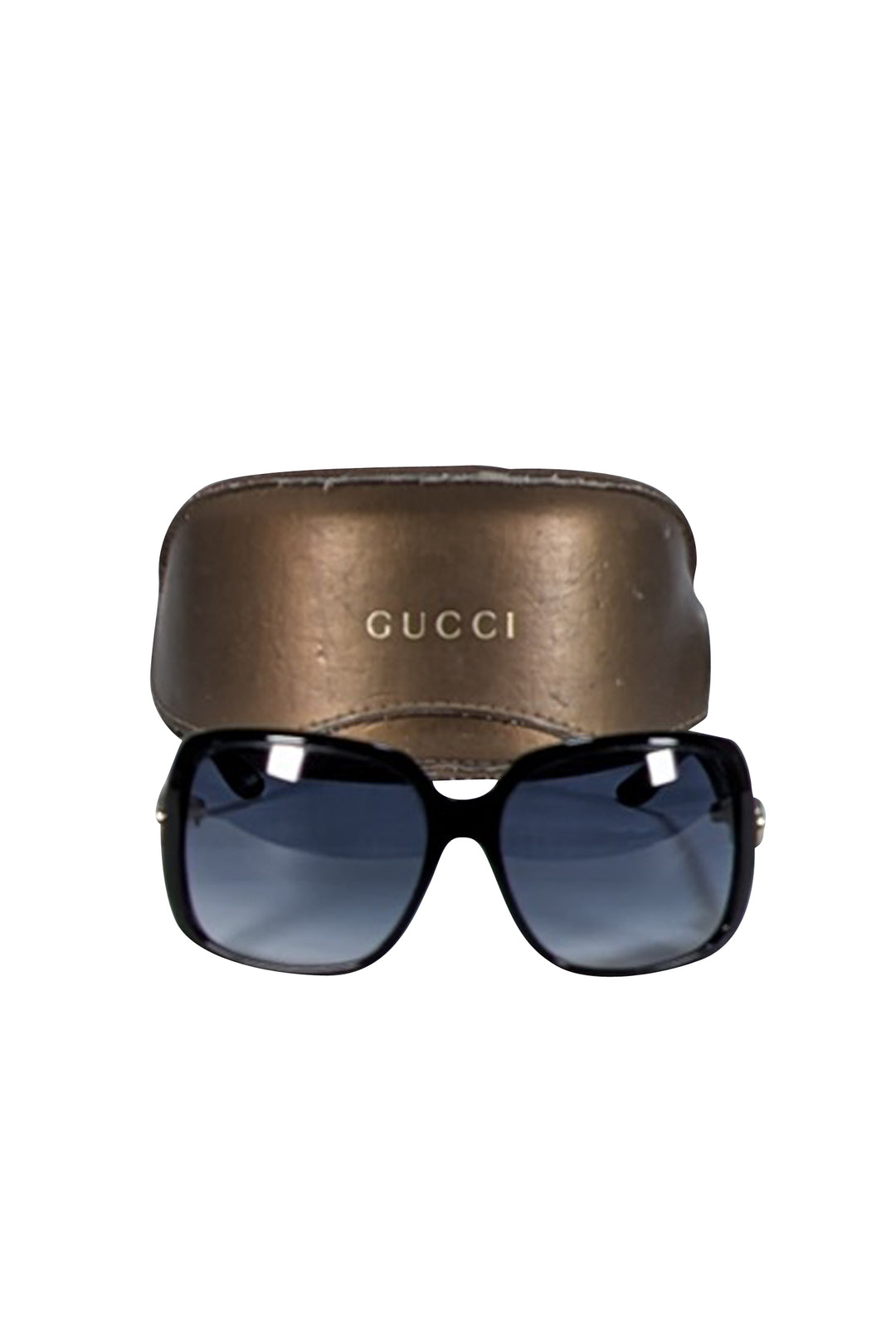 Gucci - Black Oversized Logo Sides Sunglasses display picture 3