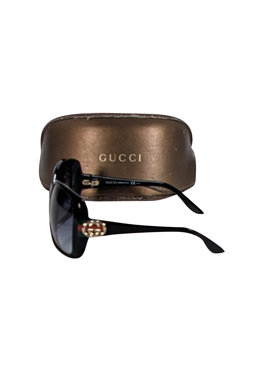 Gucci - Black Oversized Logo Sides Sunglasses display picture 1