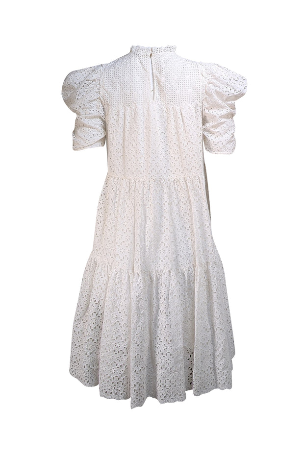 ulla johnson white dress Ulla Johnson Simone Eyelet Puff-Sleeve Dress, Blanc, Women's, 4, Casual & Work Dresses Day Dresses Sundresses